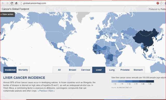 liver cancer map