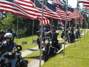 Motor cycles around Isle of Honor