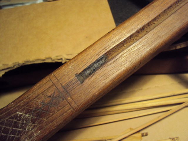 The dogs alerted to this glob of opium used to hold the arrows when I put them in hold baggage.