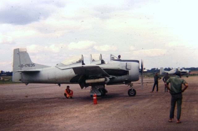 This was my chauffeur-driven Lexus many times. The "O" stood for obsolete. Note the pod with the marker rockets on the outboard pylon